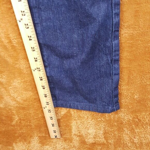 WE WORE WHAT Womens Jeans Size 24 Dark Wash Straight Leg Colorblock Icon - Picture 8 of 10